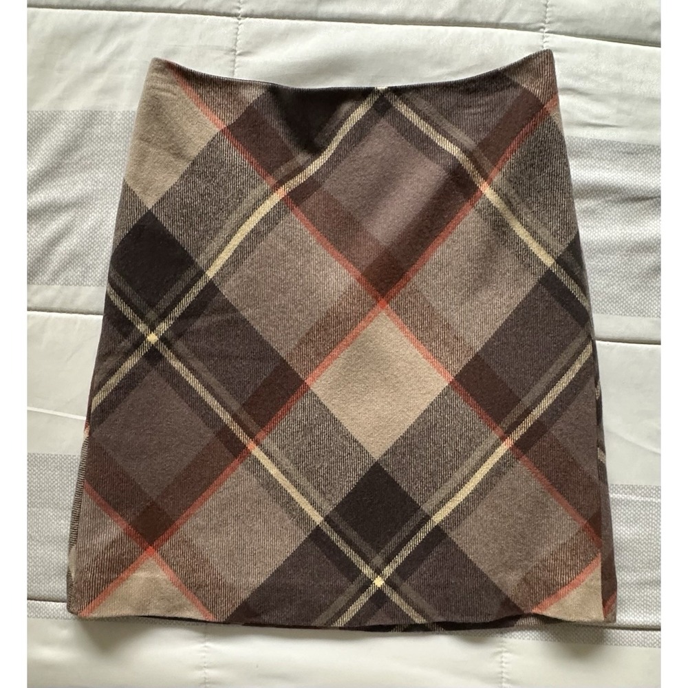 Talbots Skirt Womens 2 Petite Plaid Wool‎ Blend Lined Career Work Office READ